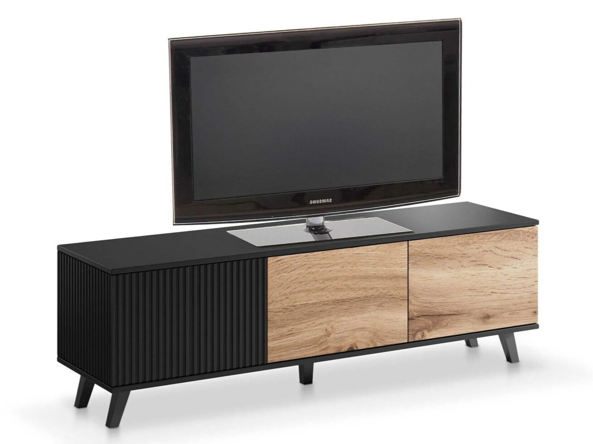 TV-bord Luelia 116 (Sort + Wotan eg)