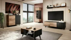 TV-bord Luelia 116 (Sort + Wotan eg)