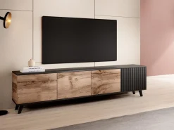 TV-bord Luelia 114 (Sort + Wotan eg)