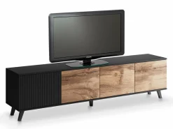 TV-bord Luelia 114 (Sort + Wotan eg)