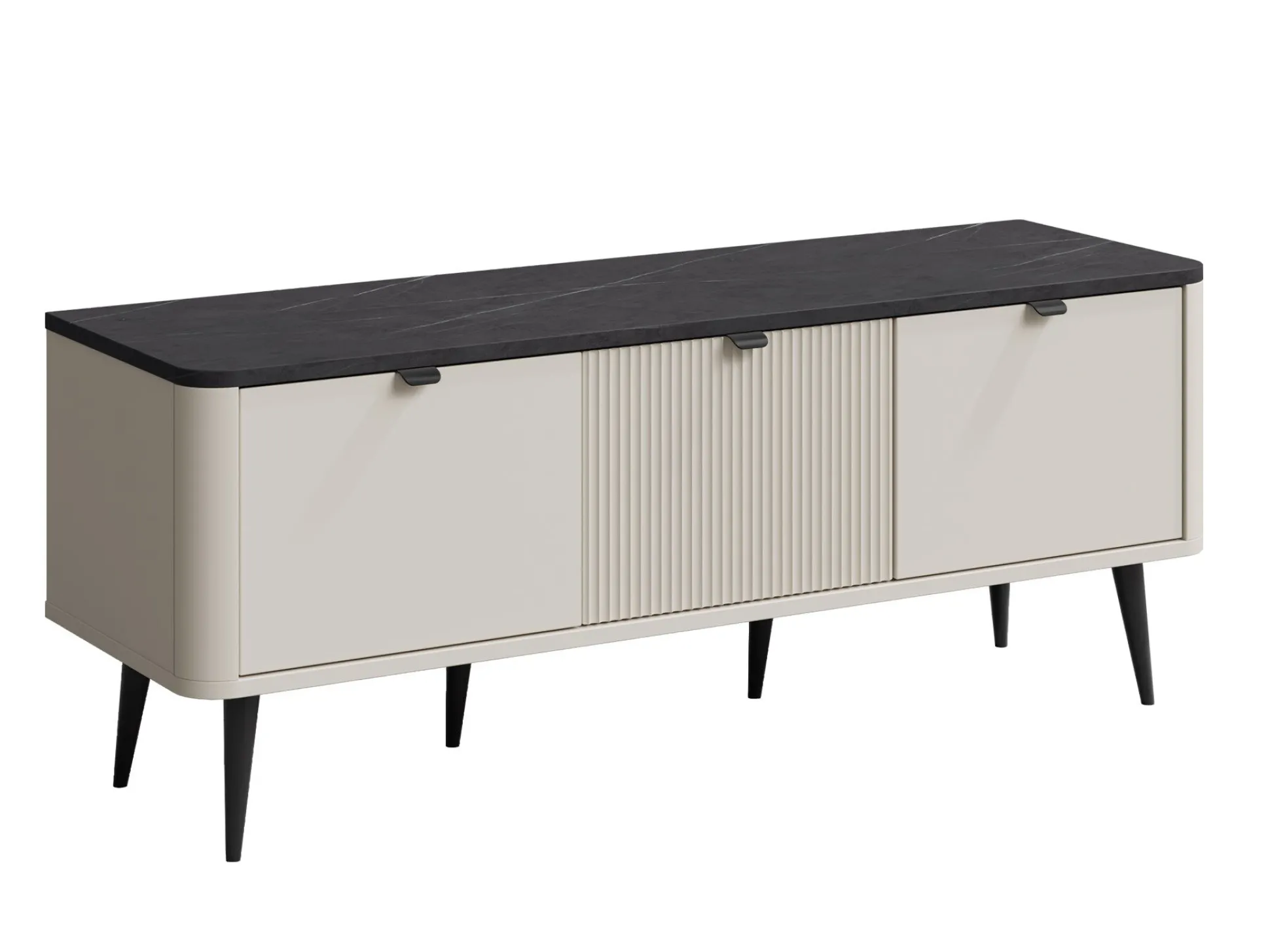 TV-bord Lufela 113 (Kashmir + Grå marmor)