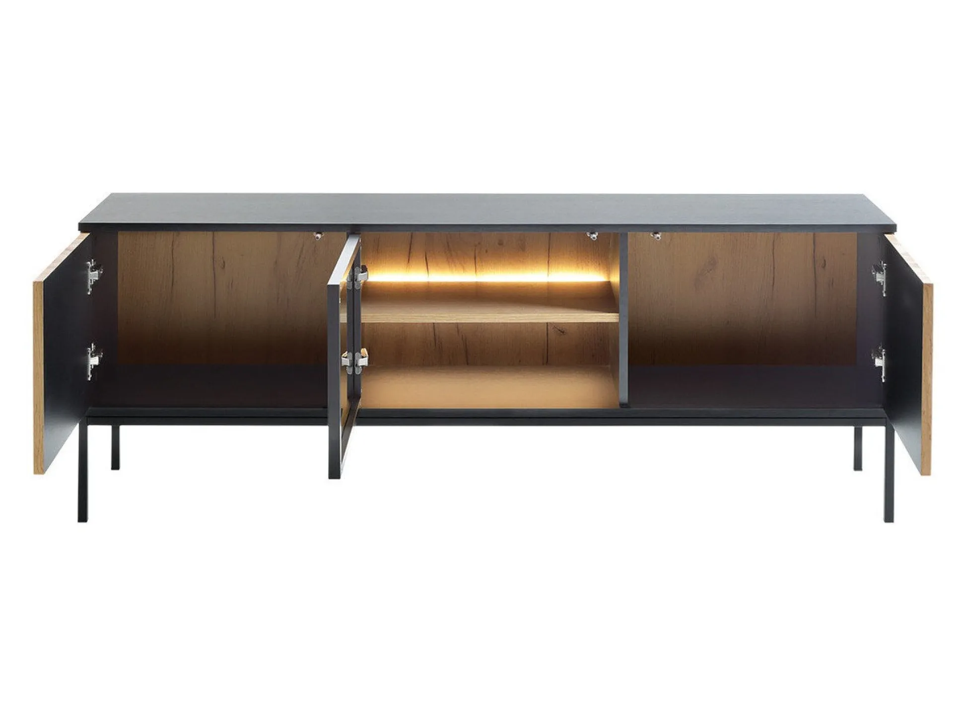 TV-bord Manal (Sort + Wotan eg)