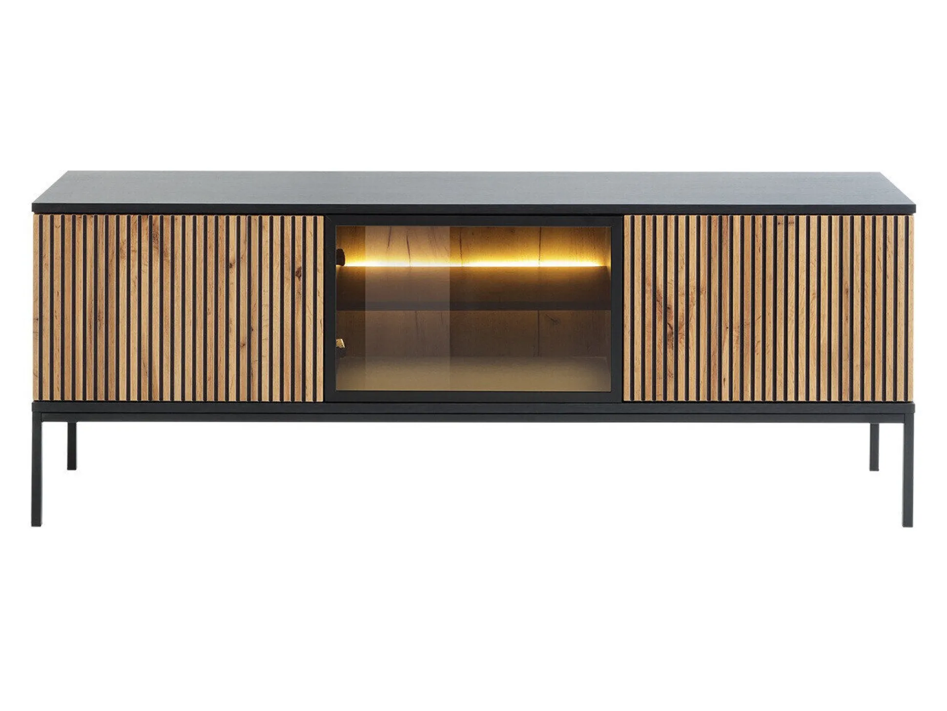 TV-bord Manal (Sort + Wotan eg)