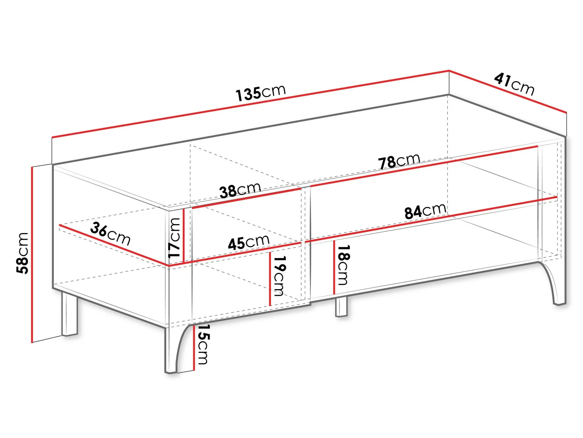 TV-bord Mavtoru 107 (Sort)