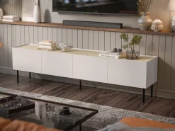 TV-bord Melbela 107 (Kashmir + Egetræ)