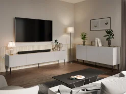 TV-bord Melbela 107 (Kashmir + Egetræ)