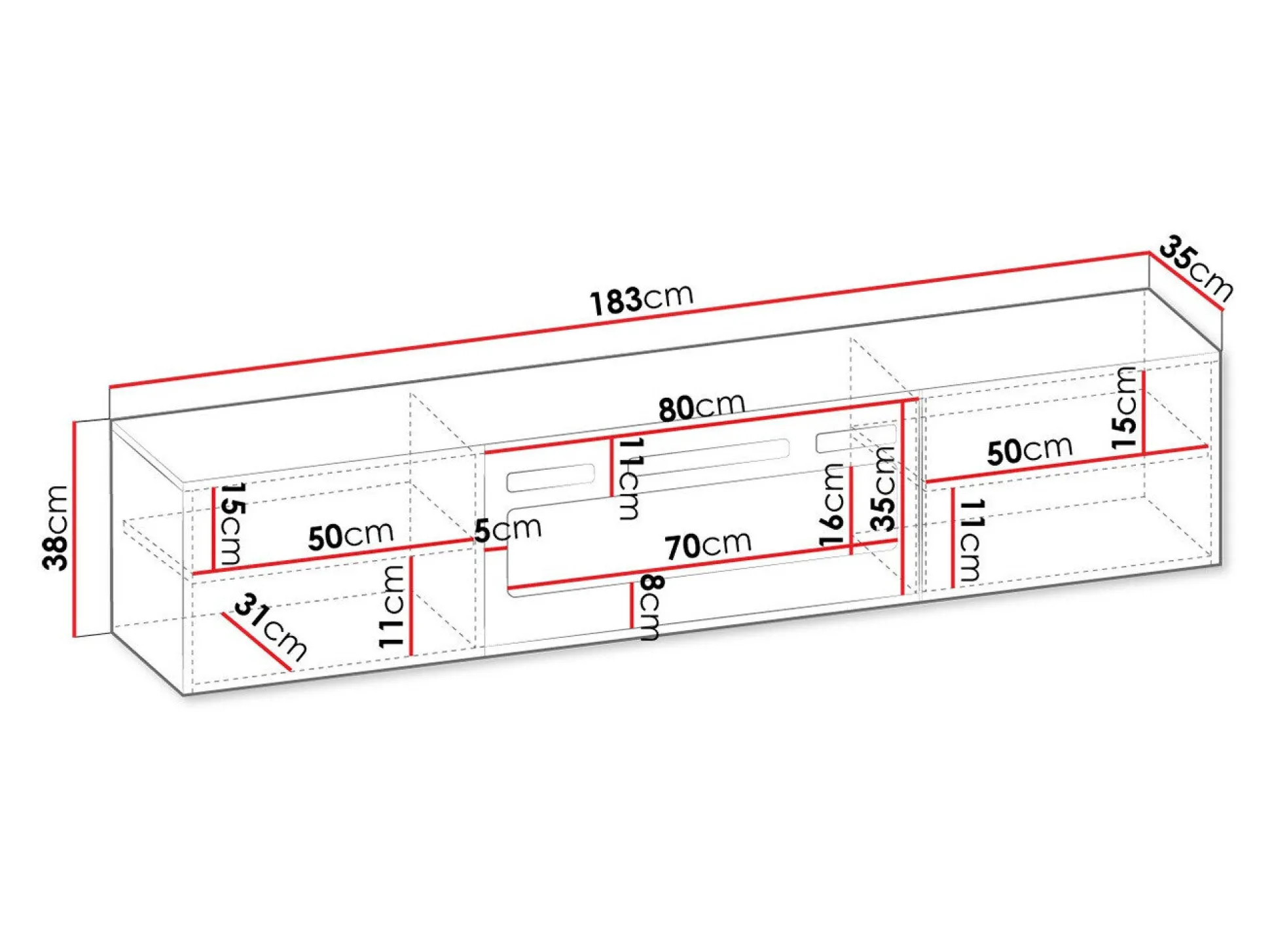 TV-bord Mensura (Sort)