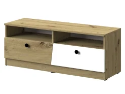 TV-bord Mirelbu 107 (Artisan eg + Hvid + Sort)