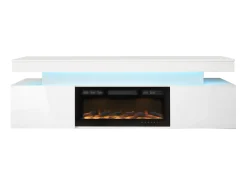 TV-bord Monfero I (Hvid + Glansfuld hvid)