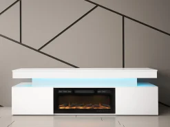 TV-bord Monfero I (Hvid + Glansfuld hvid)