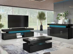 TV-bord Monfero (Sort + Blank sort)