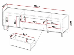 TV-bord Mormavu 106 (Mat hvid)