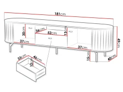 TV-bord Novmono 104 (Sort)
