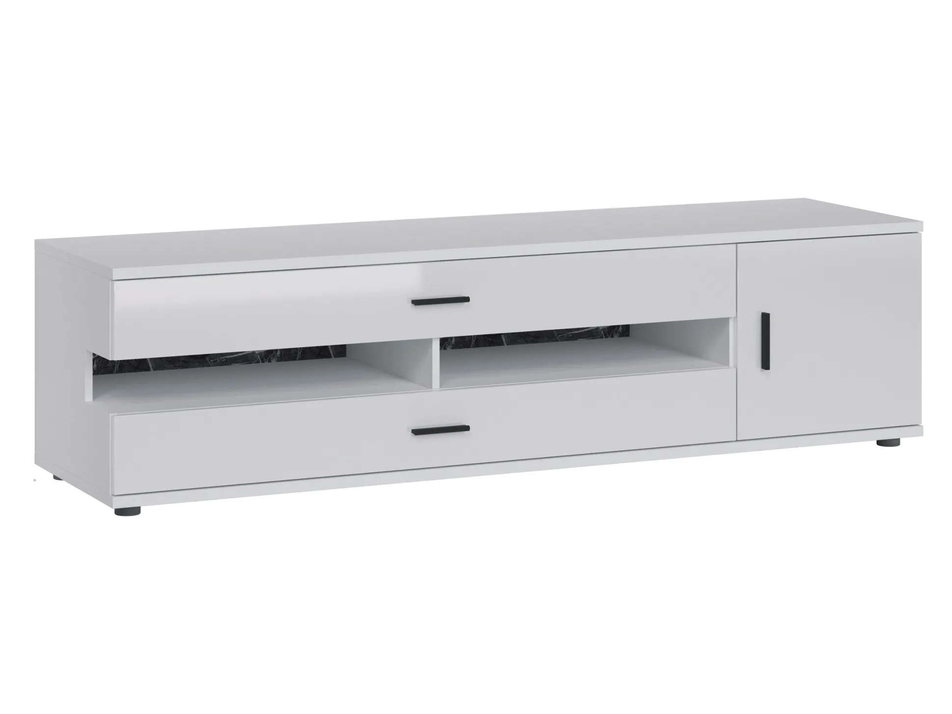 TV-bord Ontario 171 (Glansfuld hvid + Hvid)