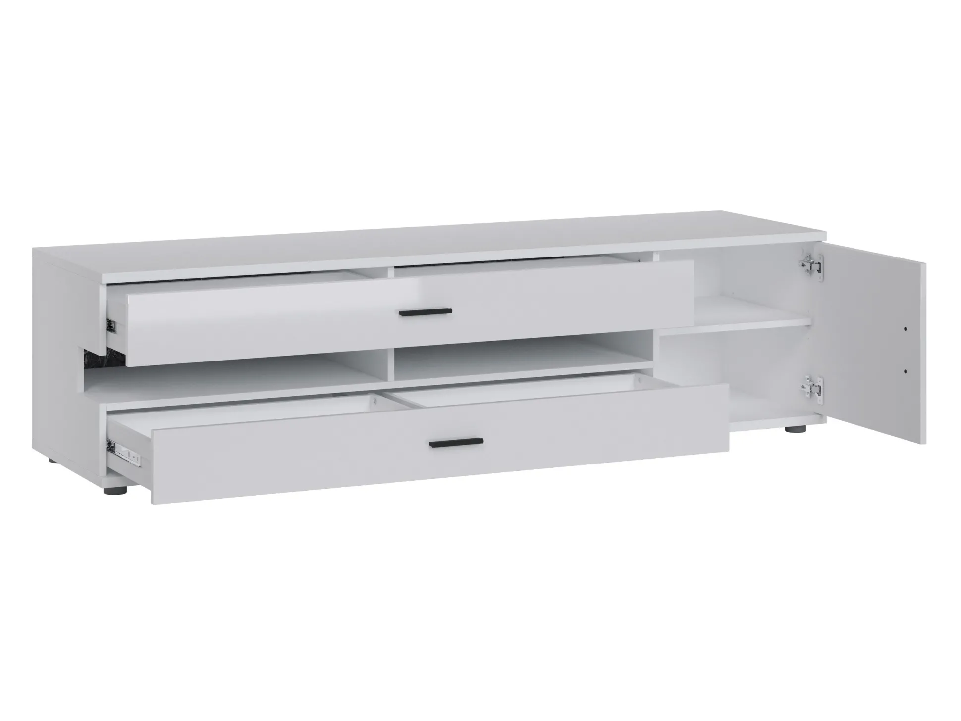 TV-bord Ontario 171 (Glansfuld hvid + Hvid)