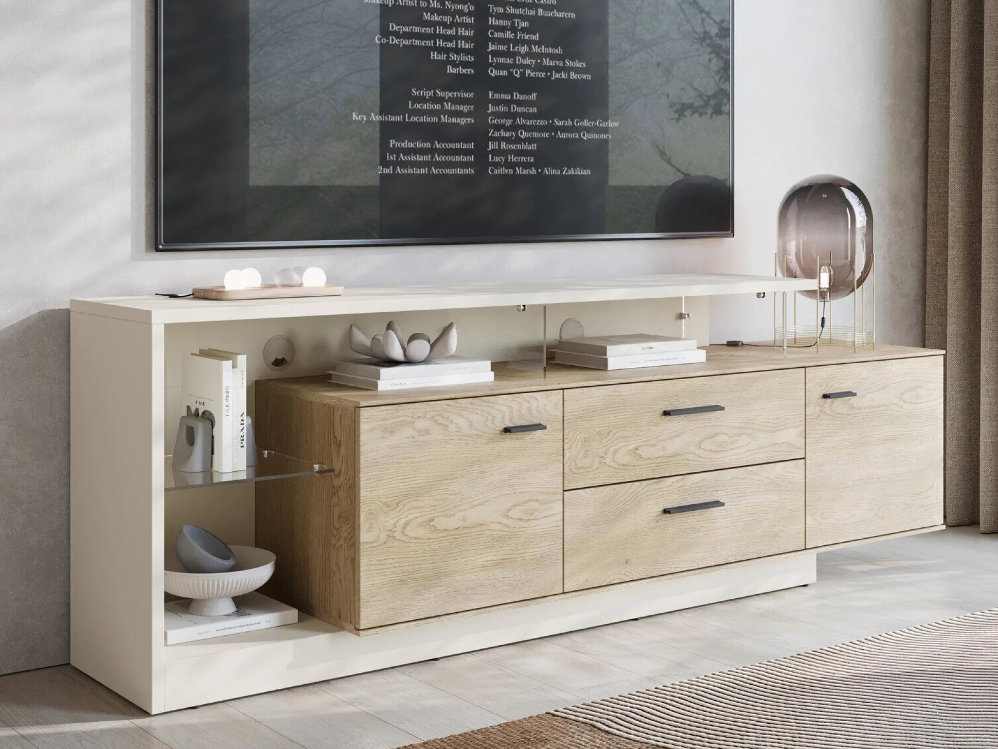 TV-bord Ontario 137 (Kashmir + Sonoma eg)