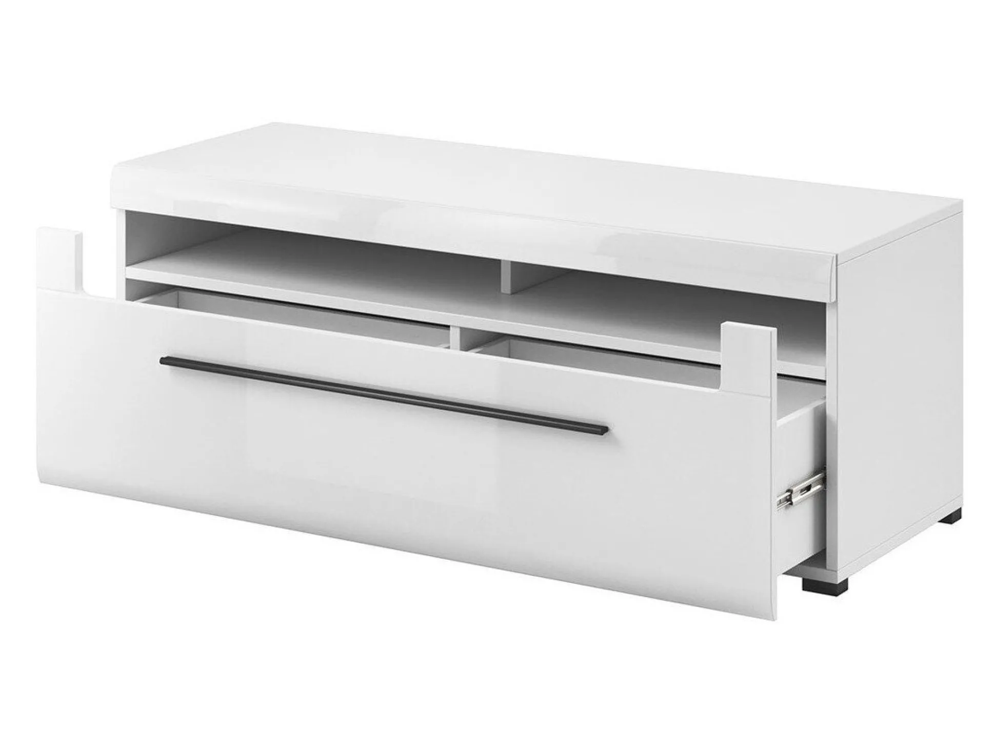 TV-bord Ophsalu 103 (Hvid + Glansfuld hvid)