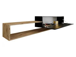 TV-bord Pinos (Hvid + Wotan eg)