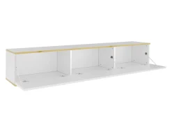 TV-bord Princal I (Hvid + Gylden)