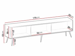 TV-bord Princal II (Sort)
