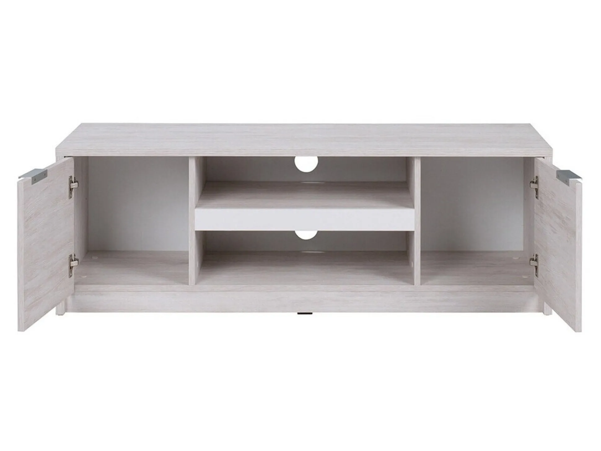 TV-bord Providence 123 (Kloster eg + Blank sort)