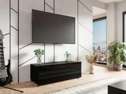 TV-bord Remus I (Sort + Blank sort)