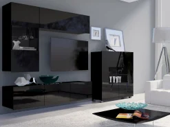 TV-bord Remus (Sort + Blank sort)