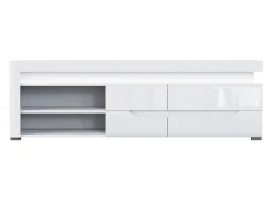 TV-bord Revelmi 101 (Glansfuld hvid + Hvid)