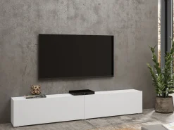 TV-bord Revmiru 104 (Hvid + Wotan eg)