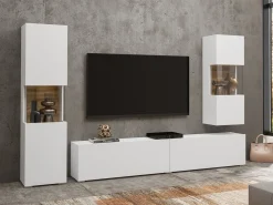 TV-bord Revmiru 104 (Hvid + Wotan eg)