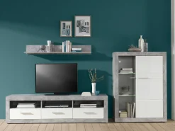 TV-bord Romfera 103 (Hvid + Grå)