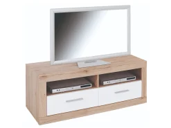TV-bord Romfera 102 (Hvid + San remo eg)
