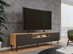 TV-bord Romseru 105 (Sort + Artisan eg)