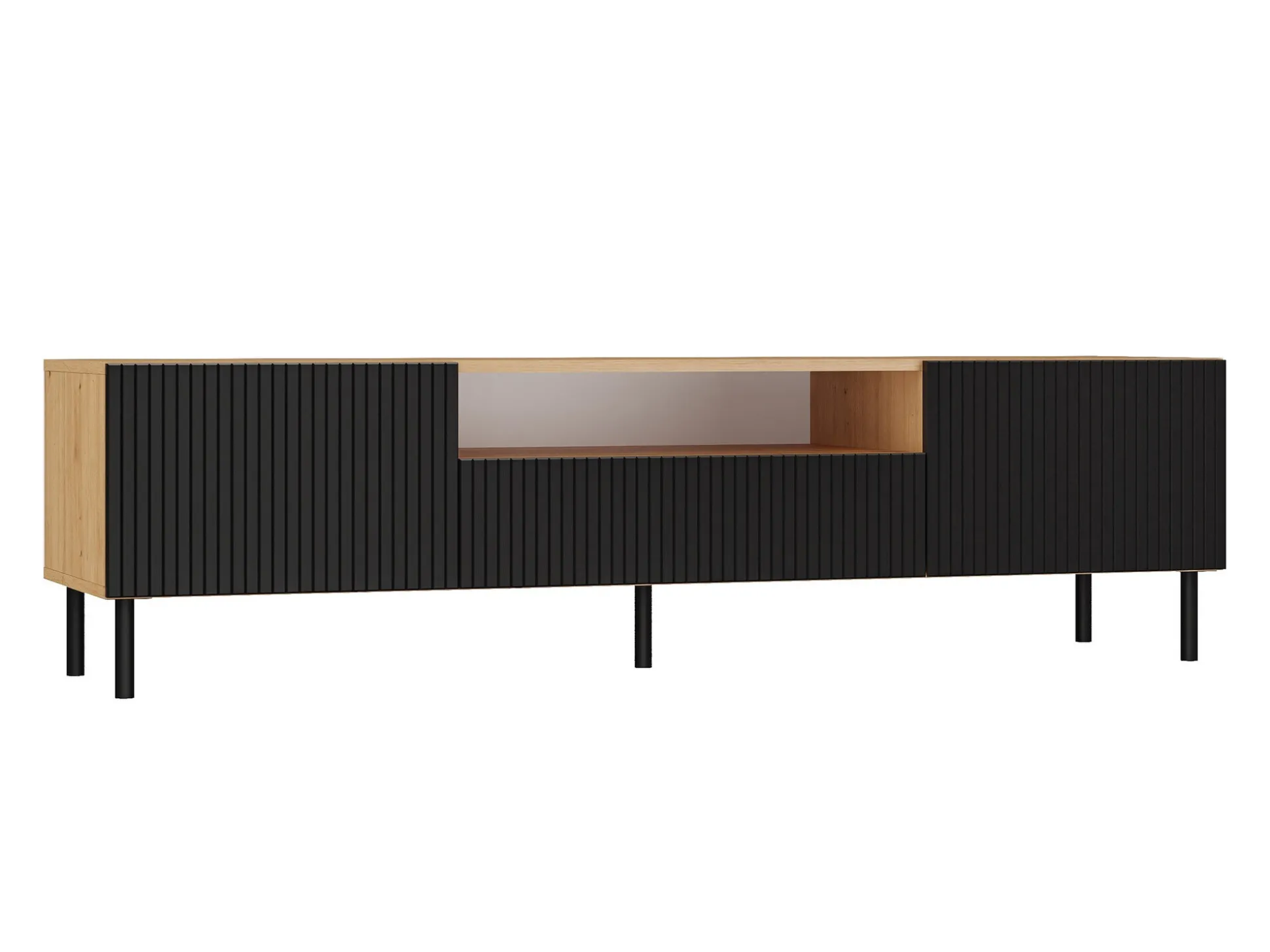 TV-bord Romseru 105 (Sort + Artisan eg)