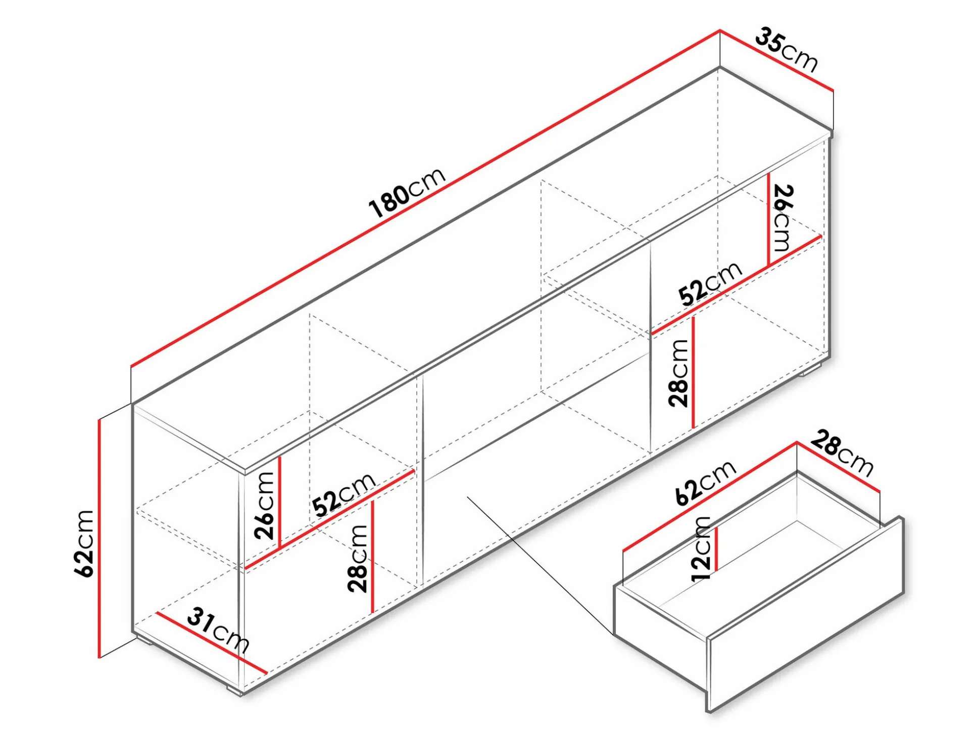 TV-bord Sarasota 190 (Grafit)