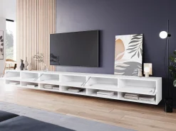 TV-bord Sarasota 144 (Wotan eg + Blank sort)