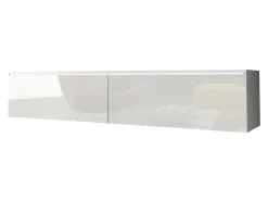 TV-bord Scientia (Hvid + Glansfuld hvid)