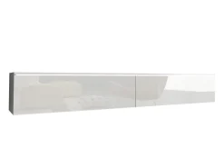 TV-bord Scientia I (Hvid + Glansfuld hvid)