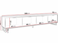TV-bord Scientia II (Sort + Grafit)