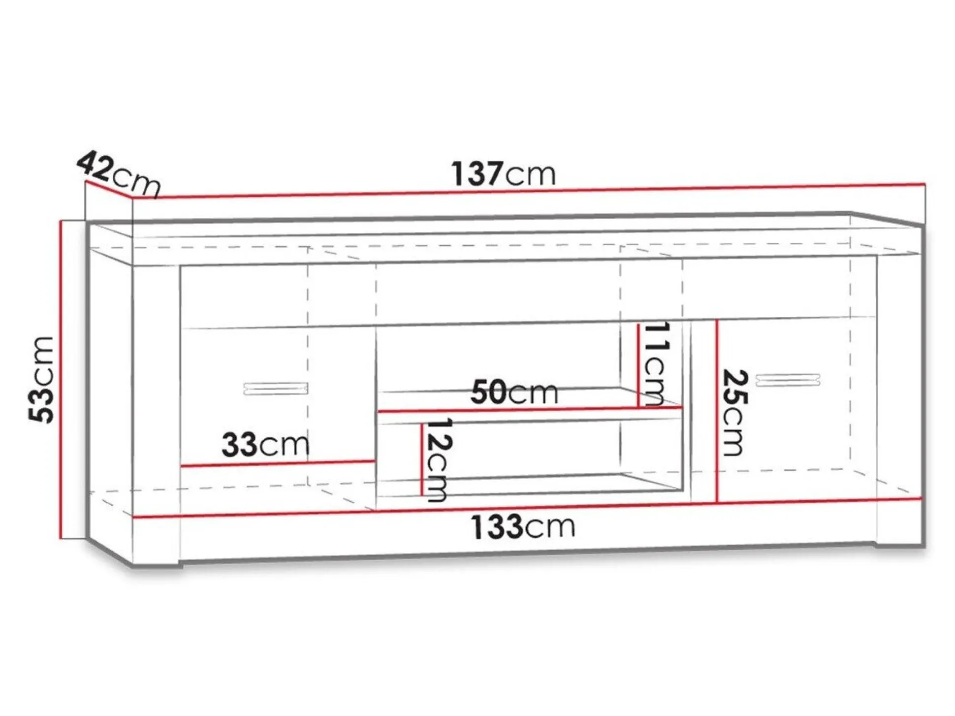 TV-bord Serfeno 106 (Mørk aske)