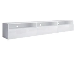 TV-bord Serodeu 105 (Hvid + Glansfuld hvid)