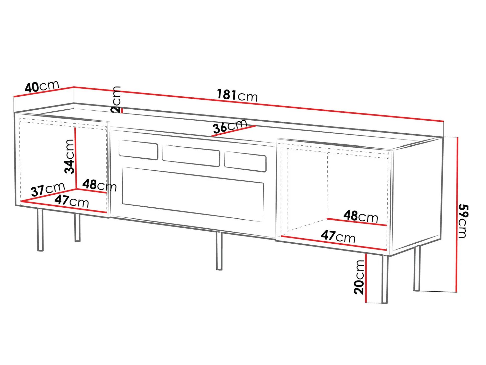 TV-bord Sillen III (Kashmir)