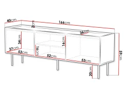 TV-bord Sillen (Sort)