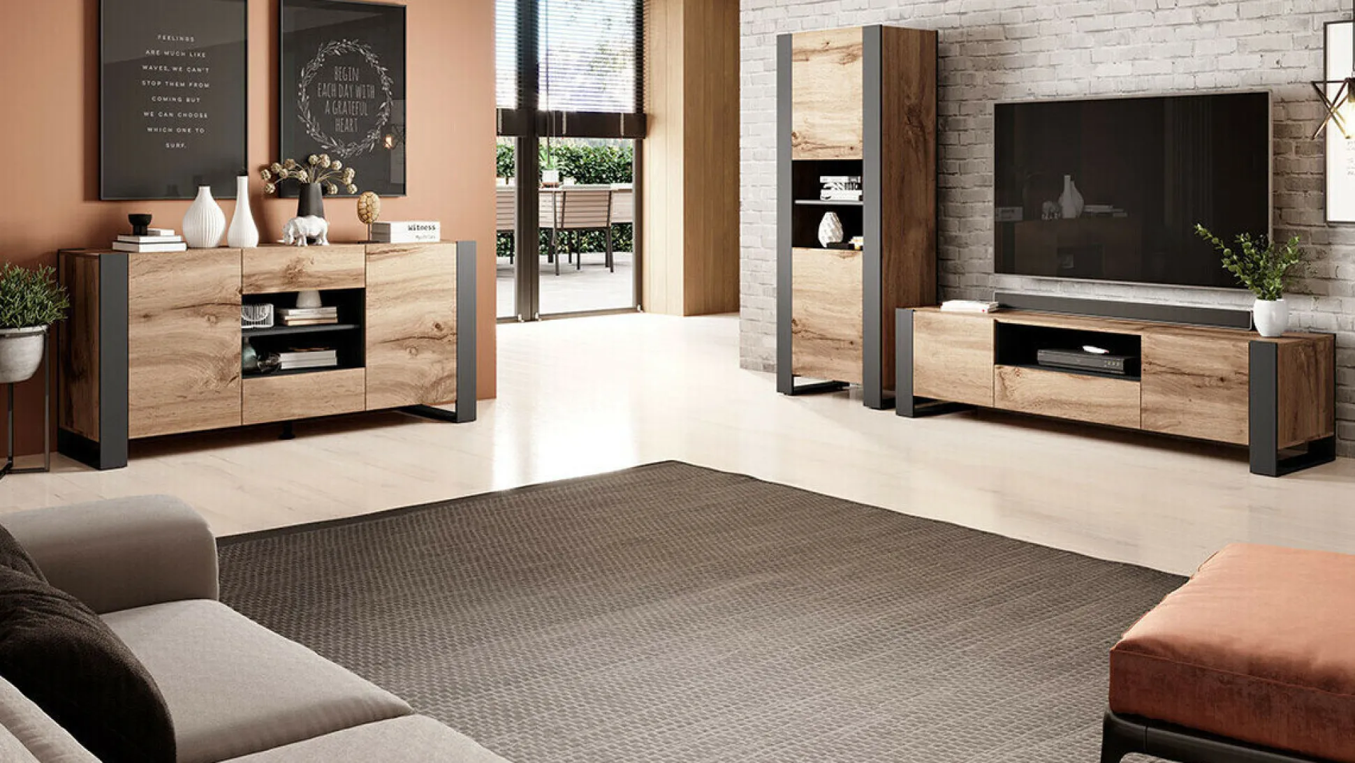 TV-bord Socius (Wotan eg + Antracit)