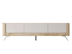 TV-bord Sovera 104 (Gylden eg + Lys grå)