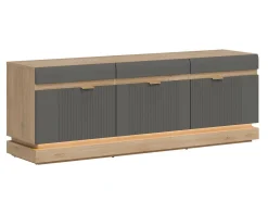 TV-bord Teselbu 100 (Grå + Torro-eg)