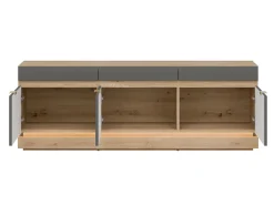 TV-bord Teselbu 100 (Grå + Torro-eg)