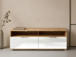 TV-bord Tivetra 109 (Artisan eg + Glansfuld hvid)
