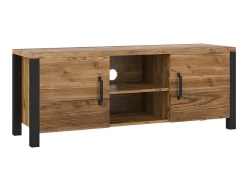 TV-bord Tornua 104 (Mørk gran + Mat sort)