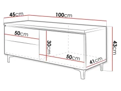 TV-bord Uva IV (Hvid + Glansfuld hvid)